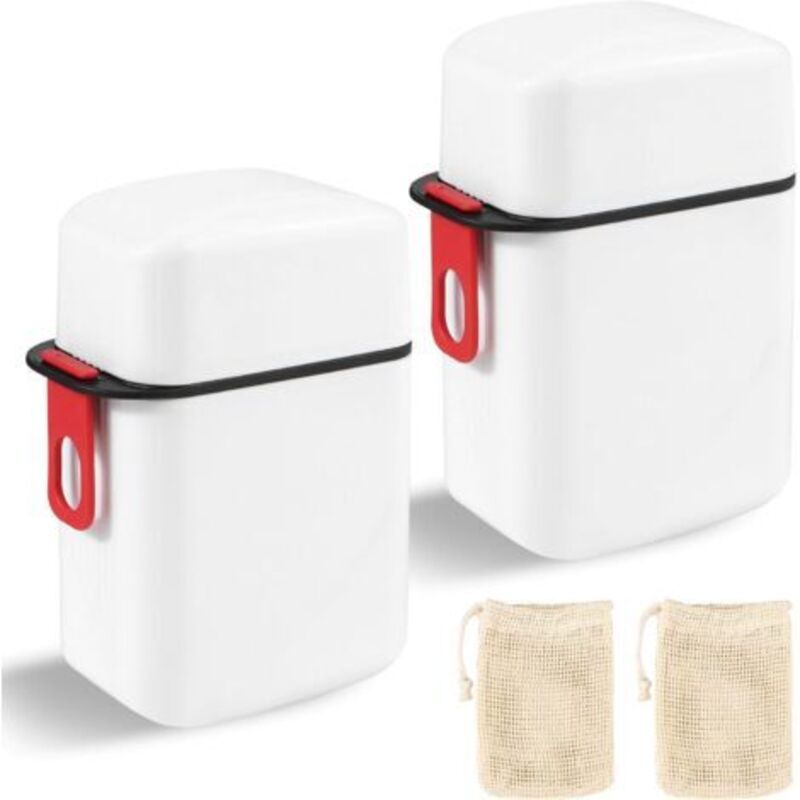 [niemals Verwendet] 2-teiliges Seifenschalen-set, Wasserdichte Reiseseifenbox Mit 2 Seifennetzen, Robuster Seifenhalter Für Bad Und Freizeit, Ideal Zum Wandern Und Campen