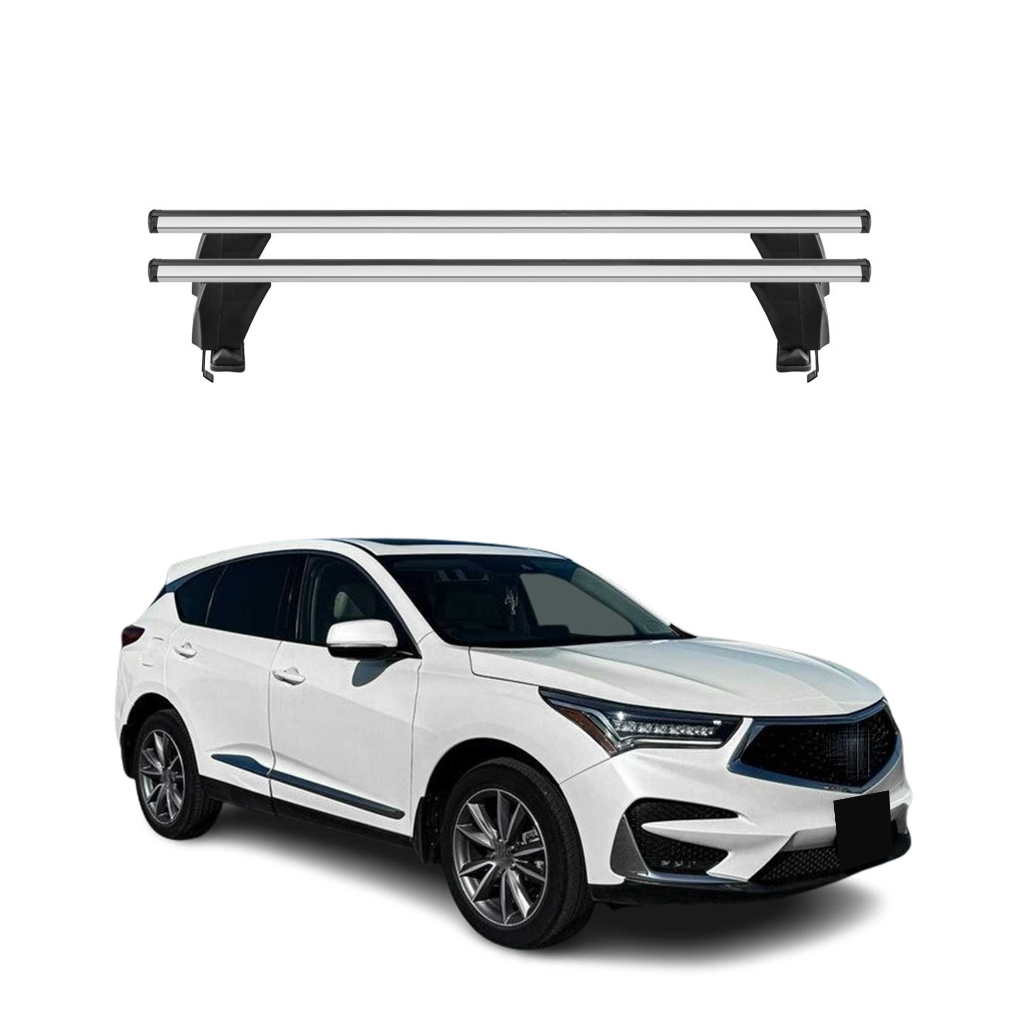 Omac Dachträger Querträger Alu Für Acura Rdx Iii 2019-2026 – Abschließbar – T-nut – City-crash-getestet – Max. 50 Kg Silber