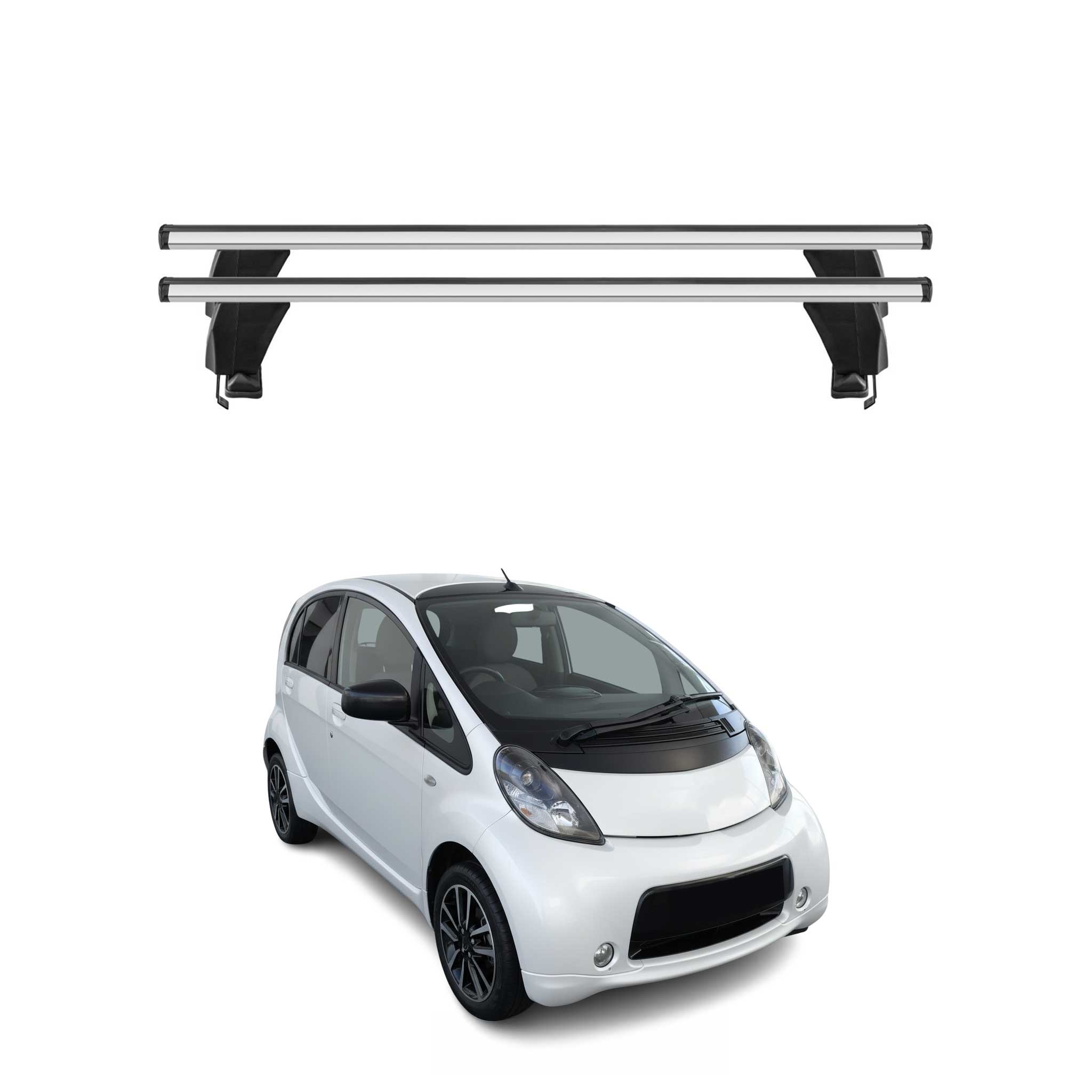Omac Dachträger Querträger Alu Für Citroen C-zero 2010-2022 – Abschließbar – T-nut – City-crash-getestet – Max. 50 Kg Silber