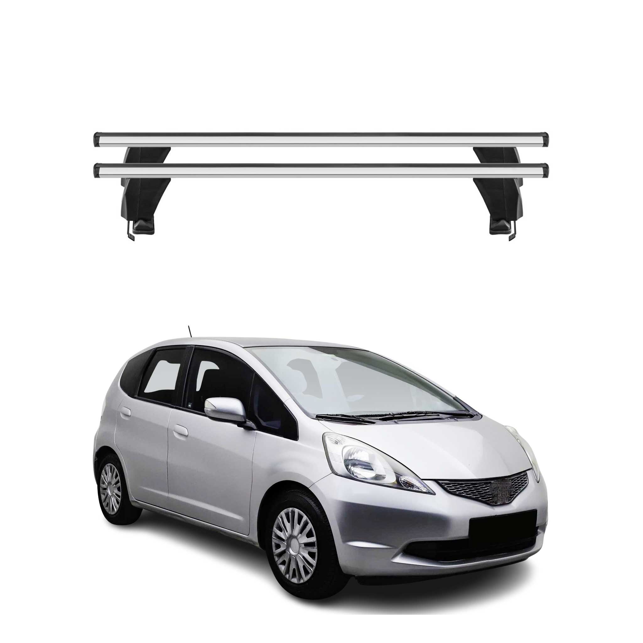 Omac Dachträger Querträger Alu Für Honda Jazz Iii 2015-2020 – Abschließbar – T-nut – City-crash-getestet – Max. 50 Kg Silber