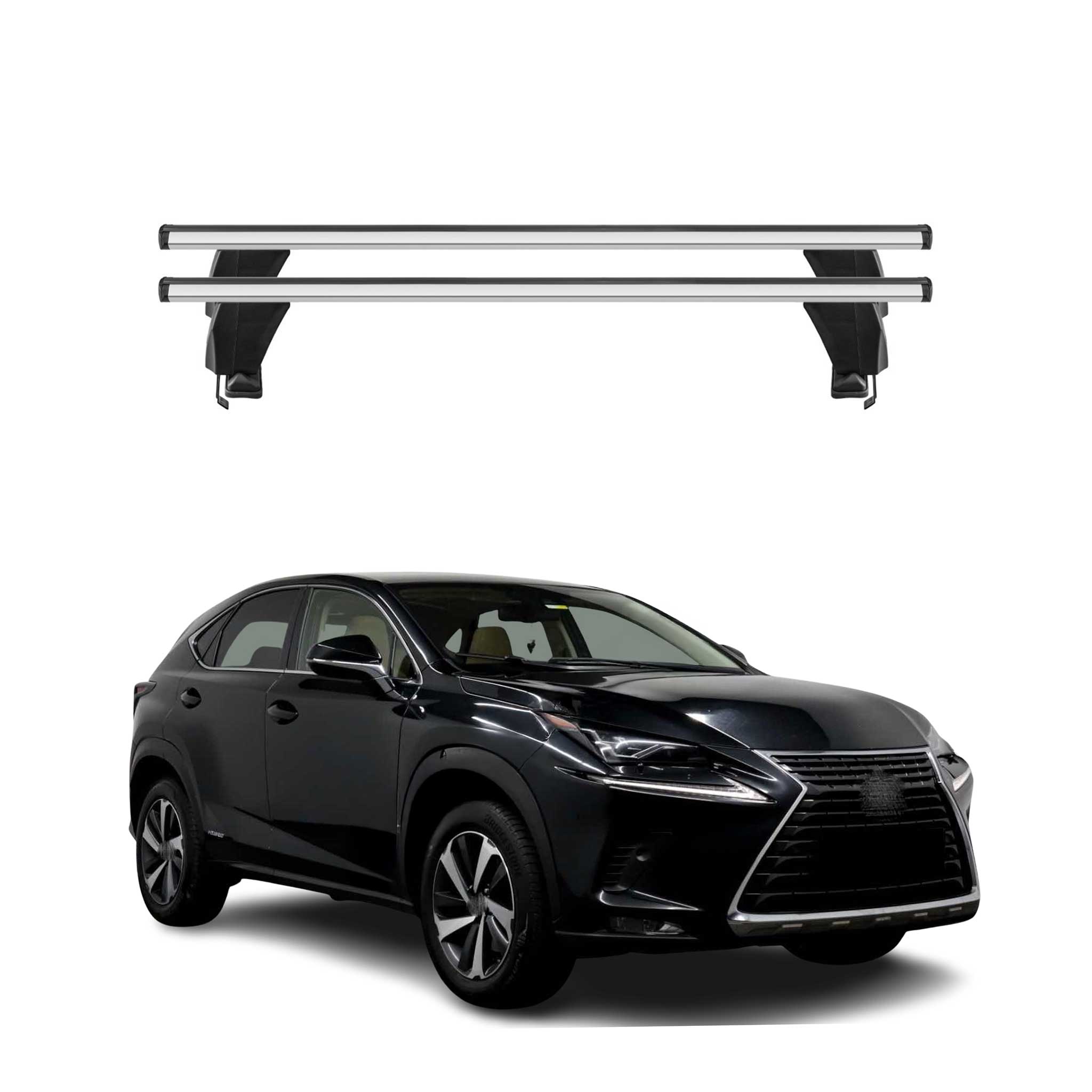 Omac Dachträger Querträger Alu Für Lexus Nx I 2015-2021 – Abschließbar – T-nut – City-crash-getestet – Max. 50 Kg Silber