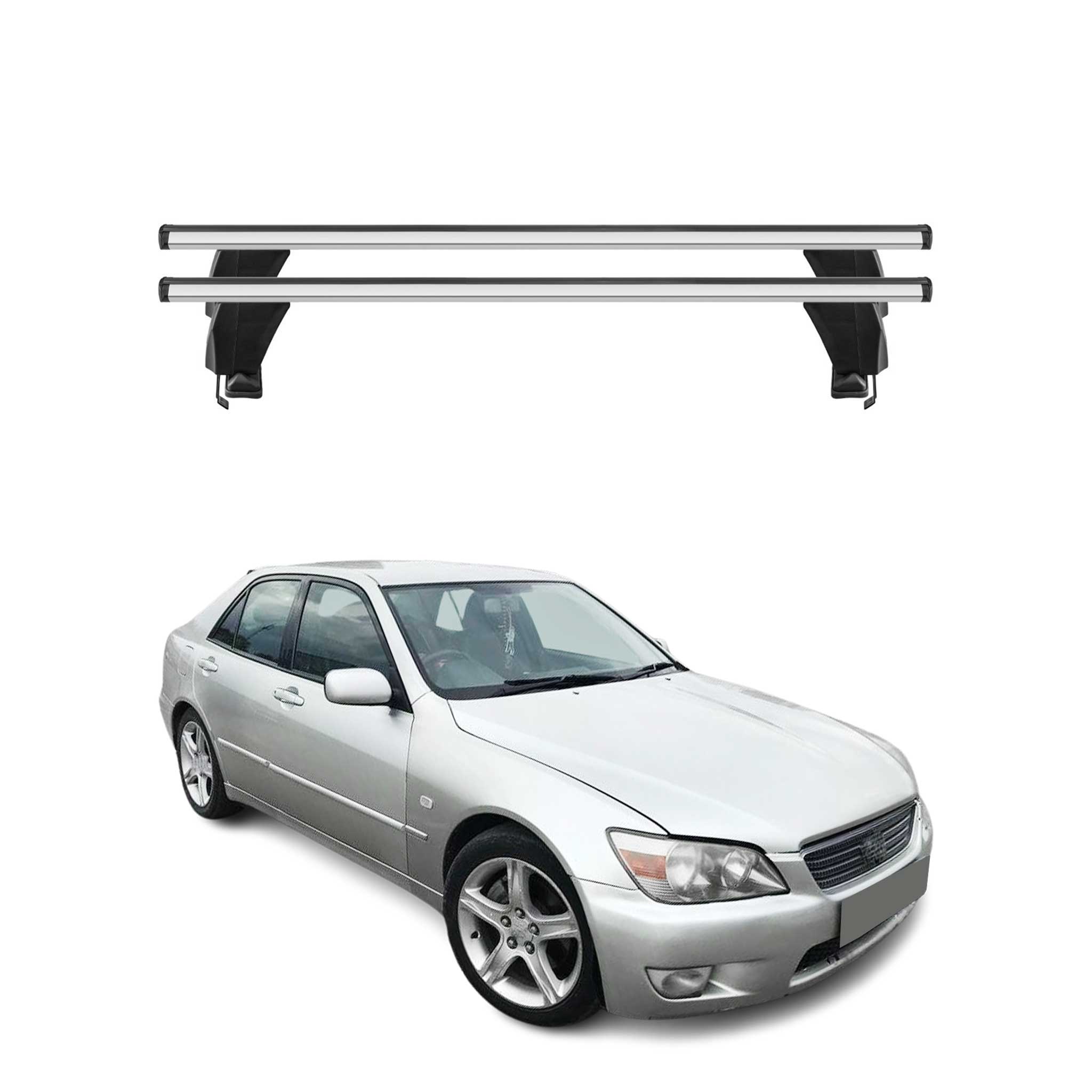 Omac Dachträger Querträger Alu Für Lexus Is I Xe10 1999-2005 – Abschließbar – T-nut – City-crash-getestet – Max. 50 Kg Silber