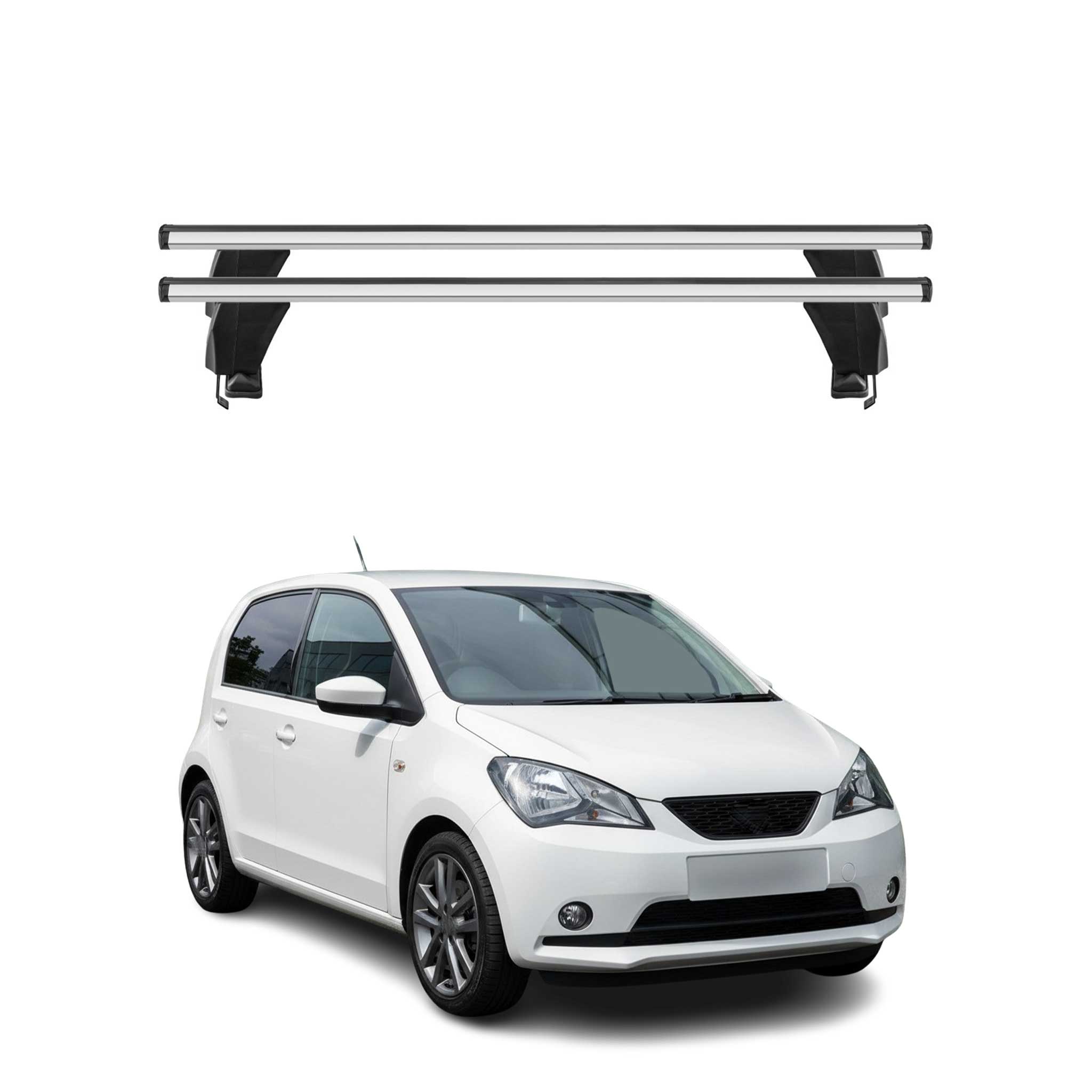 Omac Dachträger Querträger Alu Für Seat Mii 2011-2021 – Abschließbar – T-nut – City-crash-getestet – Max. 50 Kg Silber