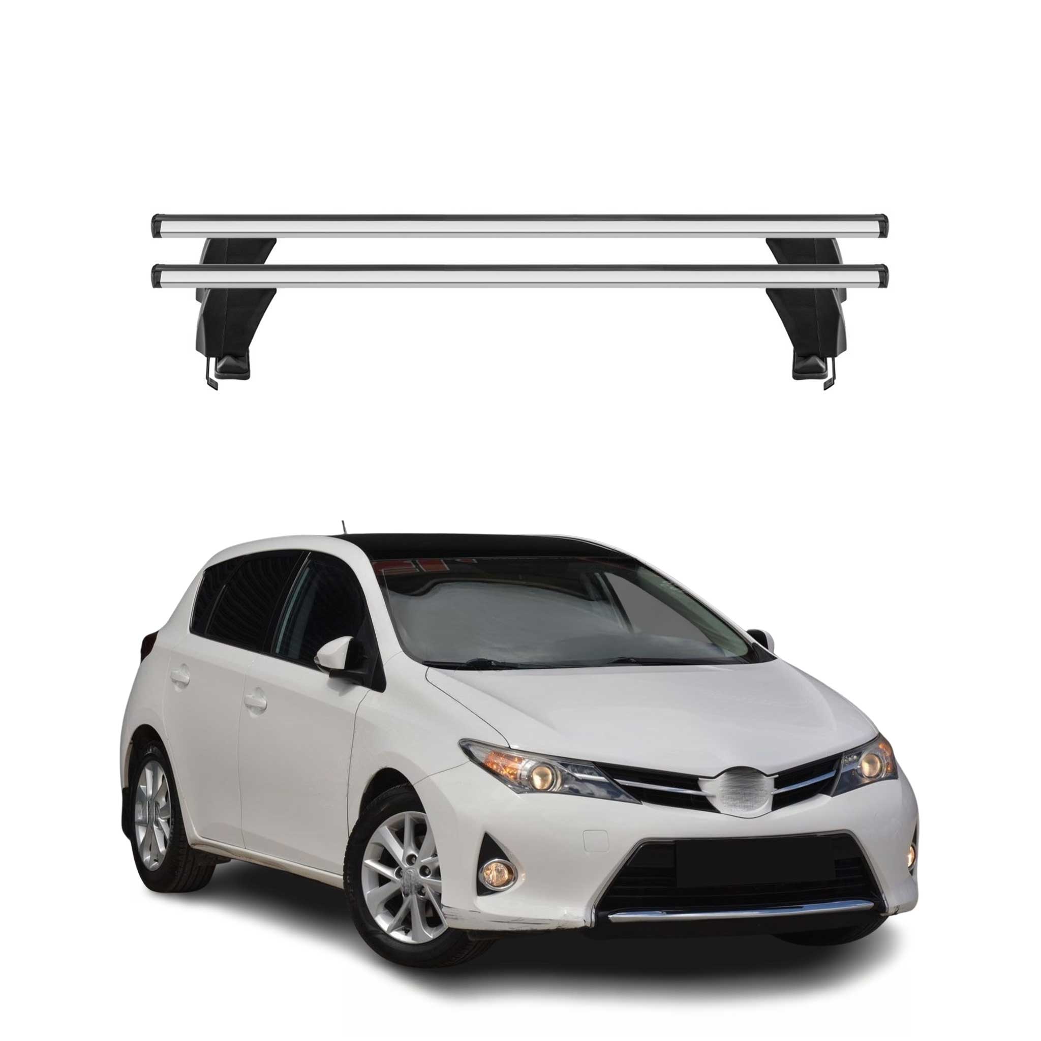 Omac Dachträger Querträger Alu Für Toyota Auris Ii 2012-2018 – Abschließbar – T-nut – City-crash-getestet – Max. 50 Kg Silber
