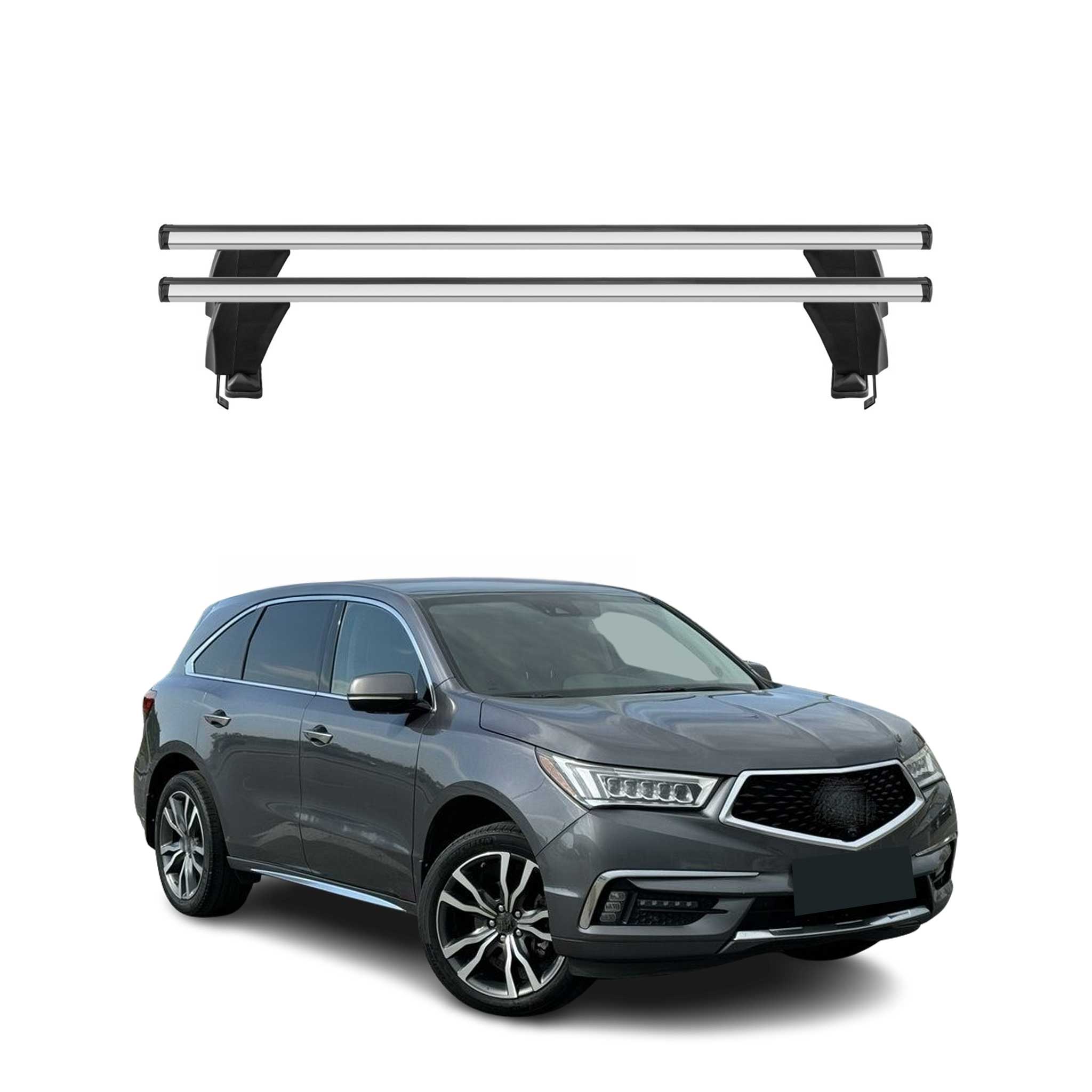 Omac Dachträger Querträger Alu Für Acura Mdx 2014-2020 – Abschließbar – T-nut – City-crash-getestet – Max. 50 Kg Silber