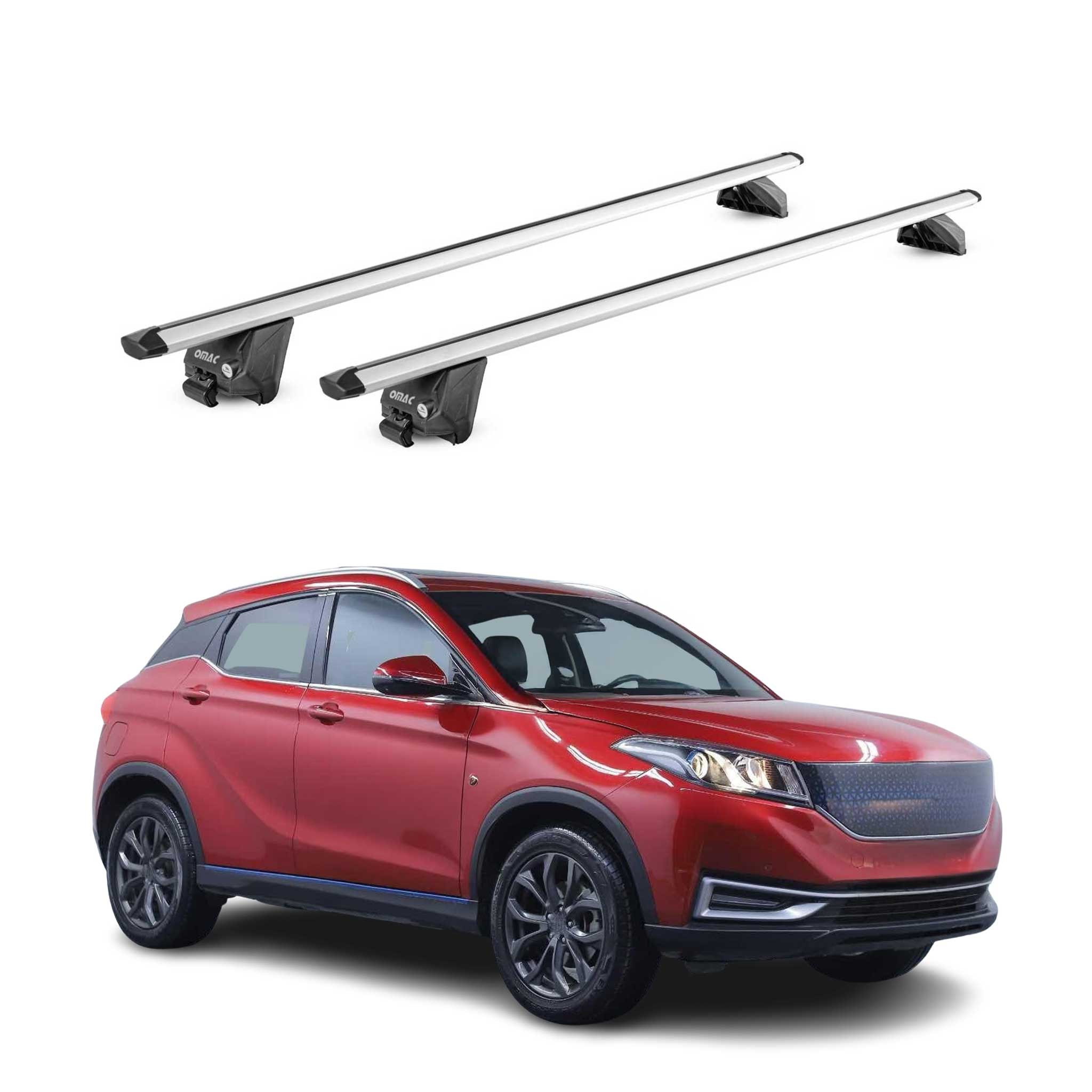 Omac Dachträger Aluminium Tüv Geprüft Für Seres 3 2021-2026 – Für Integrierte Dachreling – T Nut – Max 100 Kg – 2 Schlösser Silber