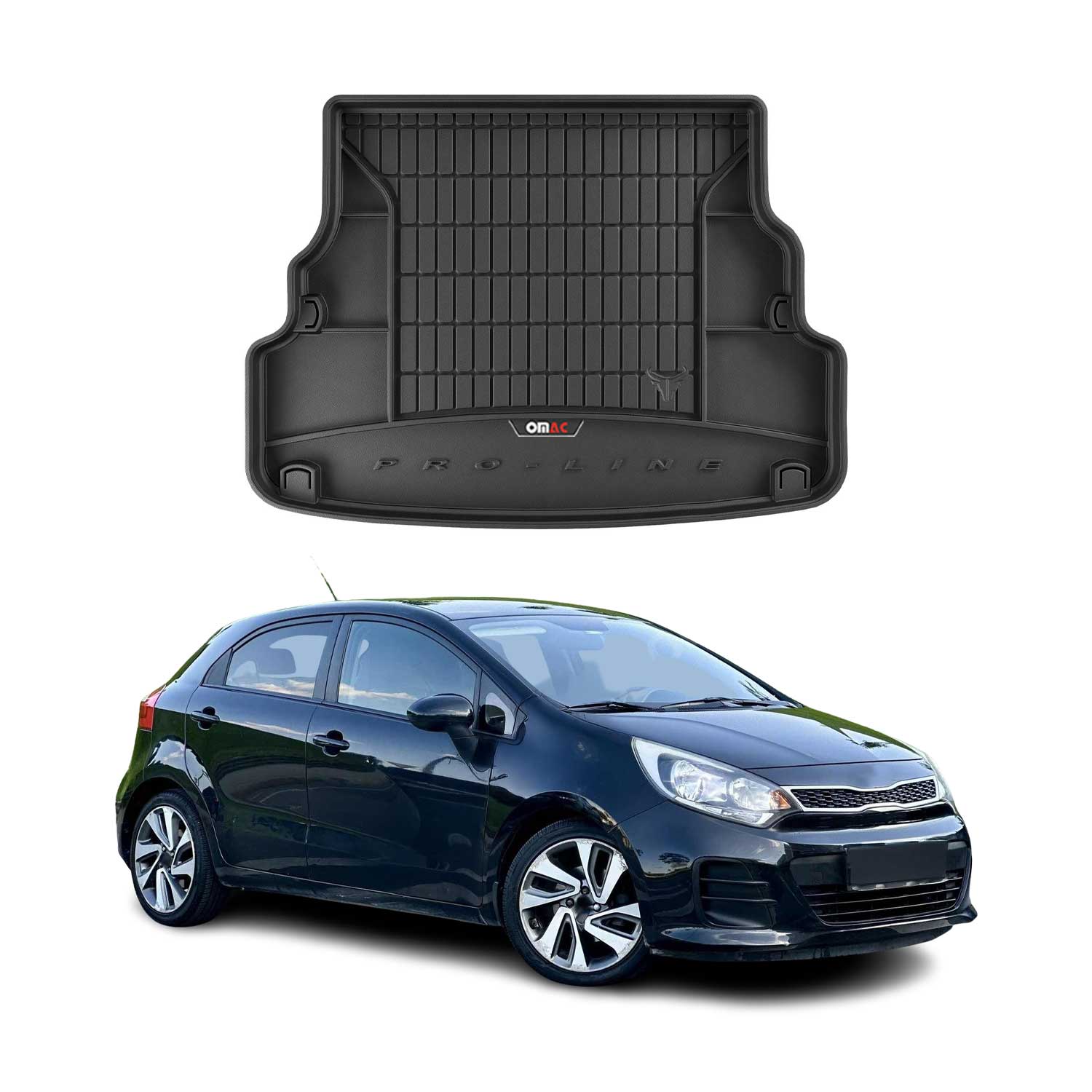 Kofferraumwanne 3d Tpe Premium Kompatibel Mit Kia Rio Iii Sedan 2011-2017 - Kofferraumschutz Innen Antirutsch Kofferraummatte Mit Hohem Rand Für Auto Schwarz