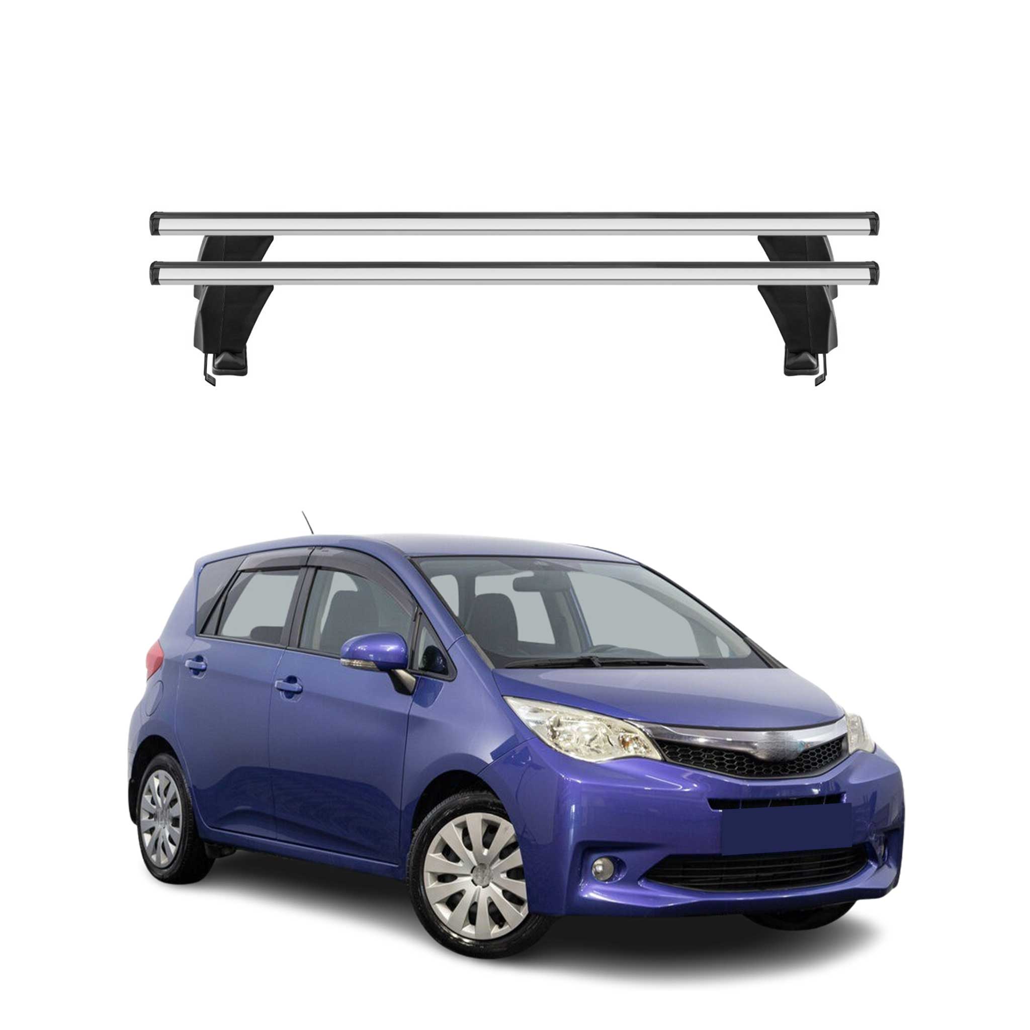 Omac Dachträger Querträger Alu Für Subaru Trezia 2011-2016 – Abschließbar – T-nut – City-crash-getestet – Max. 50 Kg Silber