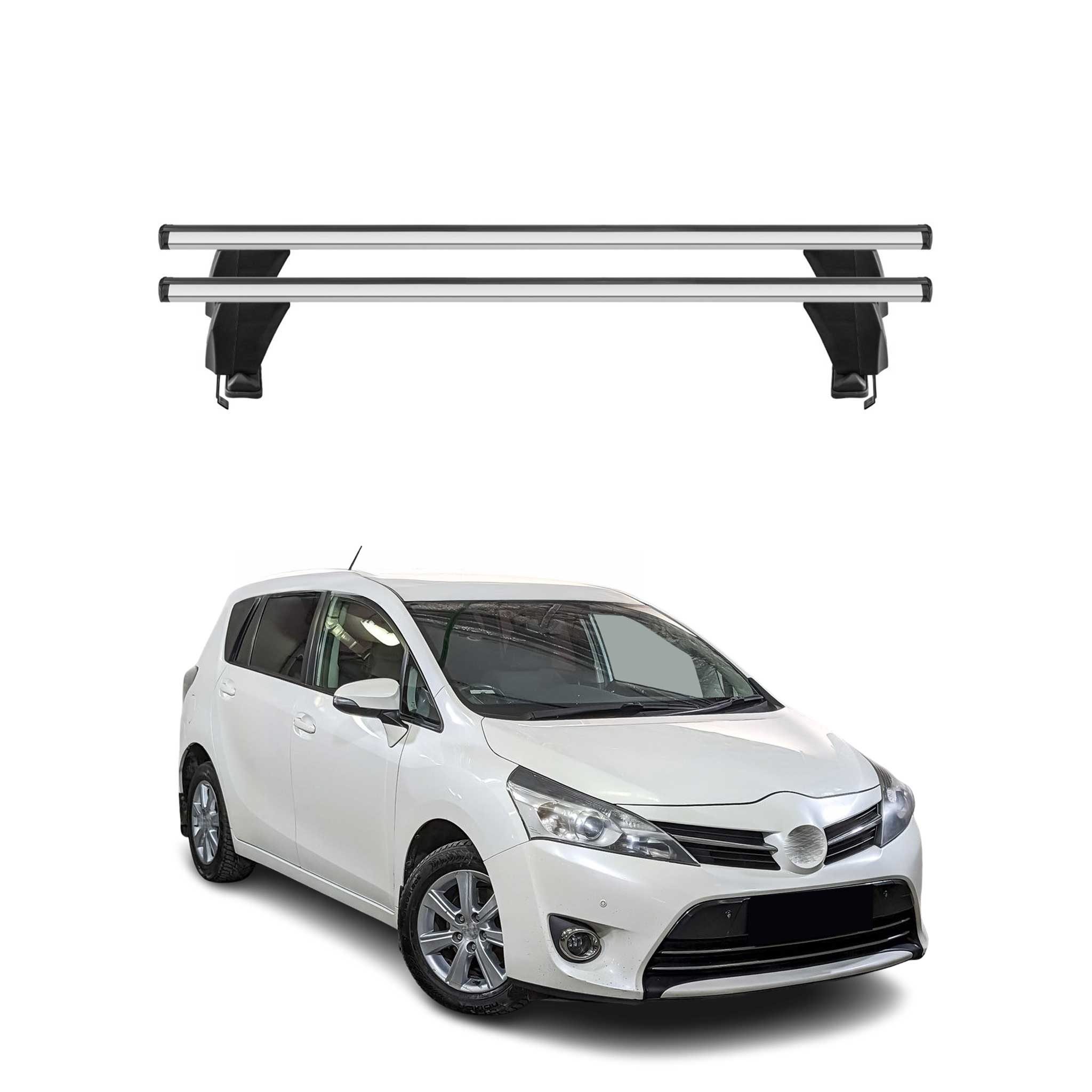 Omac Dachträger Querträger Alu Für Toyota Verso 2009-2018 – Abschließbar – T-nut – City-crash-getestet – Max. 50 Kg Silber