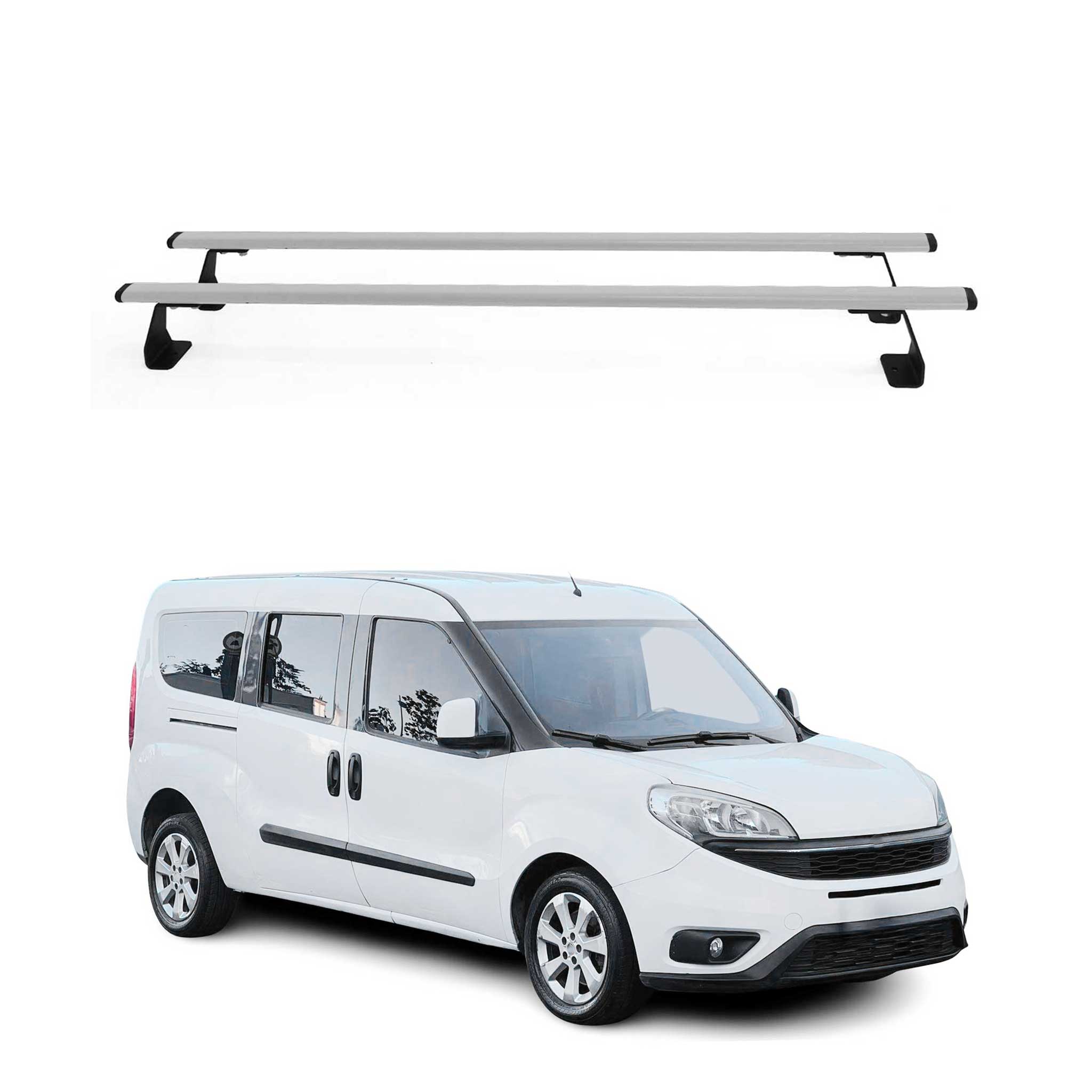 Omac Heavy Duty Dachträger Querträger Kompatibel Mit Opel Combo D 2012-2018 – 2 Stangen – Stahl Silber