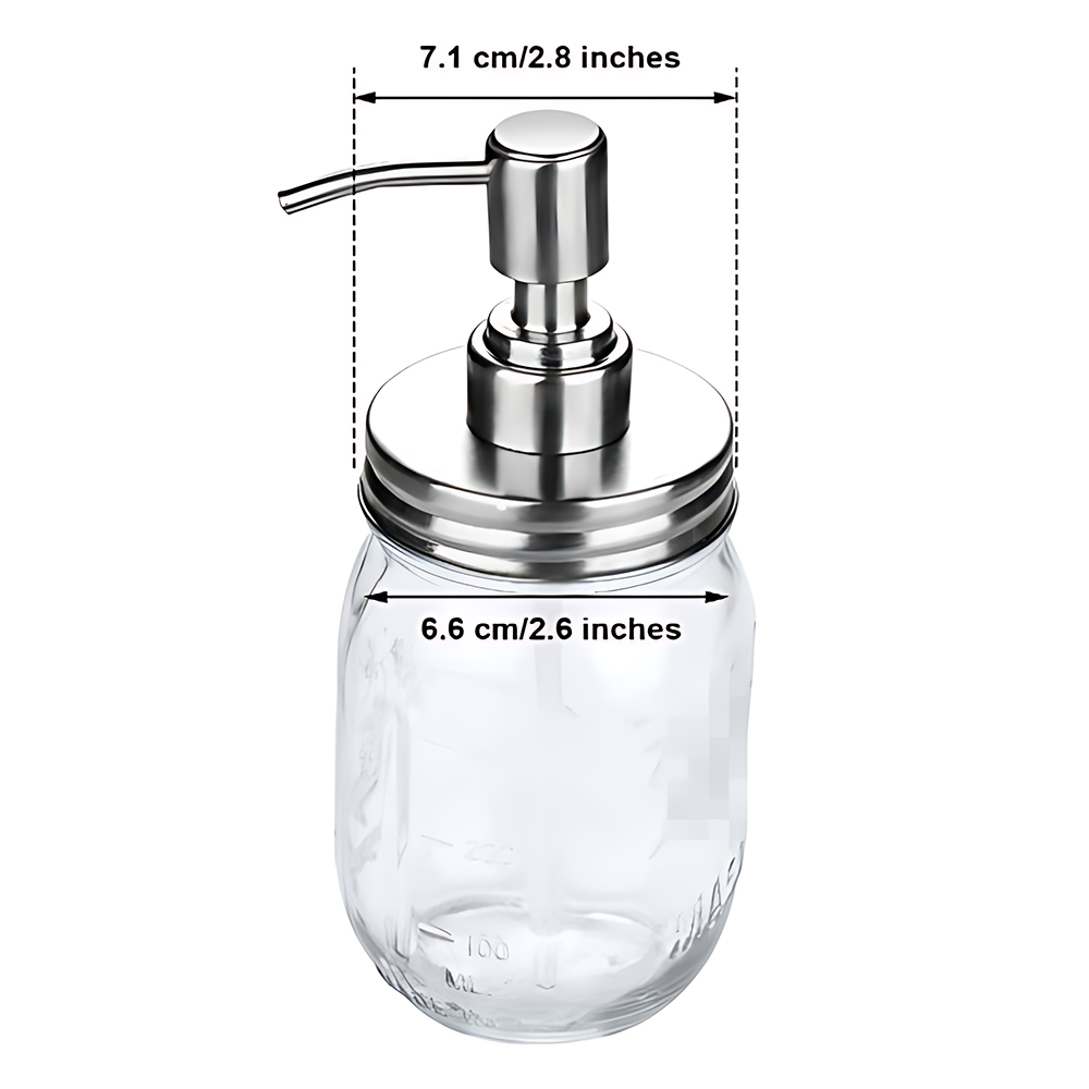 1 Set Edelstahl-pumpstopper Für Einmachgläser, Multifunktionale Pumpstopper Für Milchprodukte, Auslaufsicherer Lebensmittel-pumpspender Mit Luftdichtem Deckel, Passend Für 6,5 Cm Glasbehälter, Schwarz