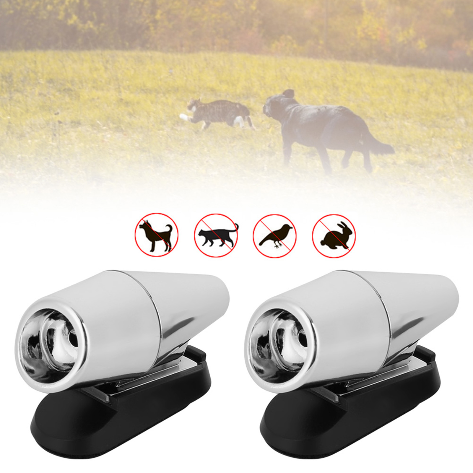 Neues, Abnehmbares Tierabwehrgerät Aus Abs, Windaktiviert, Mit Alarm (silberfarben)