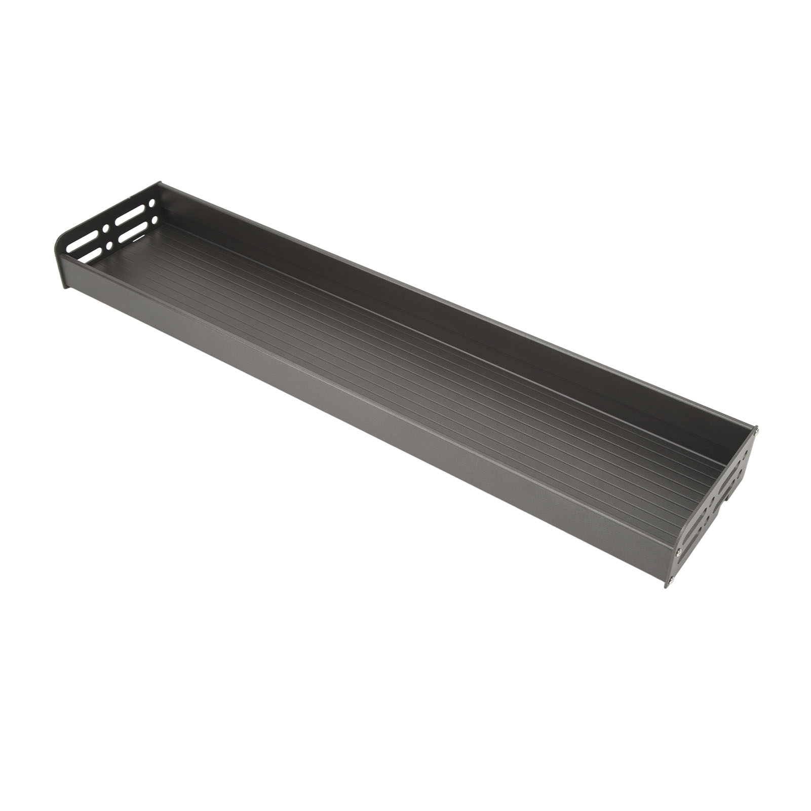 Wandmontiertes, Abnehmbares Und Multifunktionales Gewürzregal Für Die Küche, Auch Als Wandregal Fürs Badezimmer Geeignet, Extragroßes Ablagefach, Grau, 60 Cm