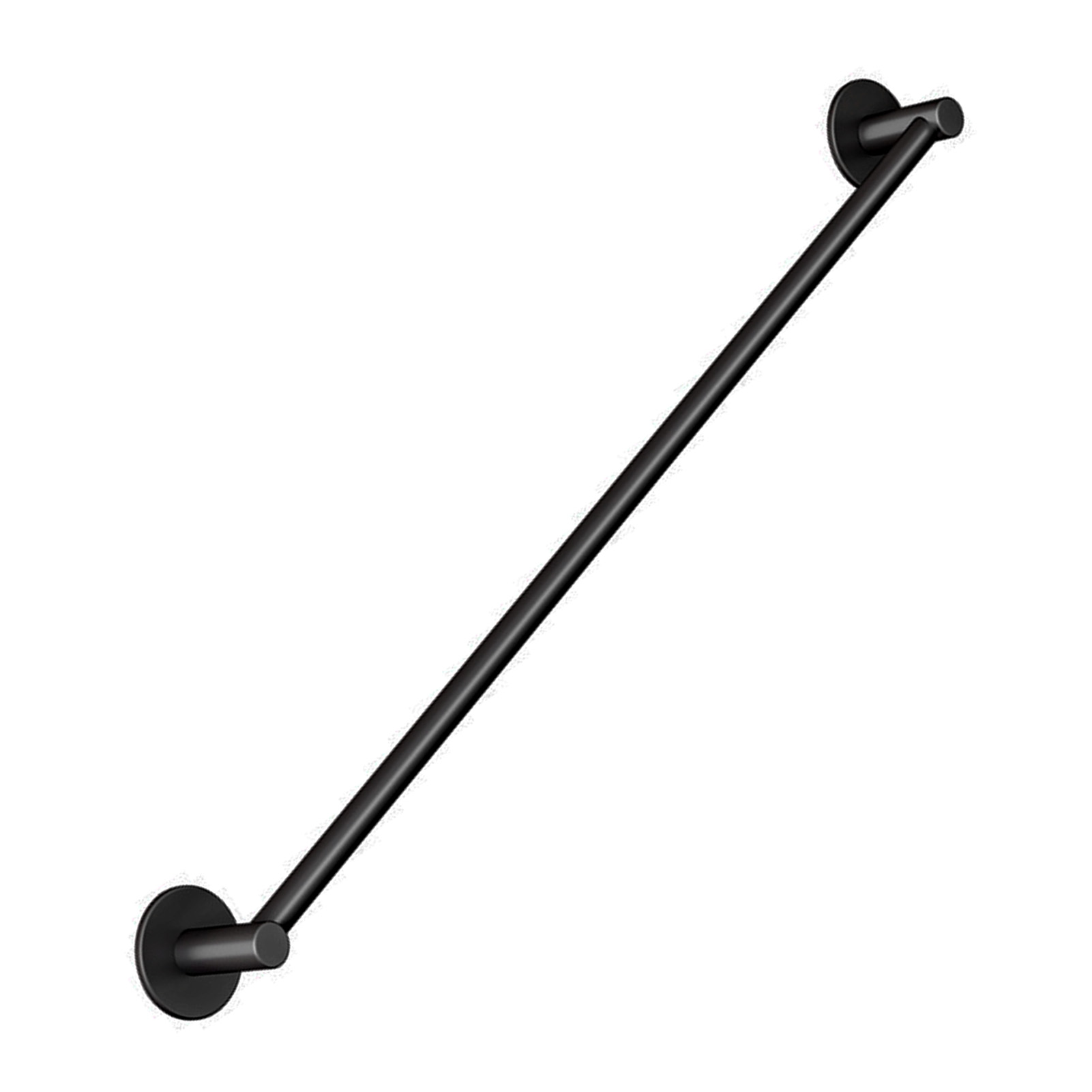 Wandmontierter Handtuchhalter Ohne Bohren, Grau, Aus Aluminium, Für Bad Und Wc, Einzelne Handtuchstange (empfohlener Preis: 80.000 Vnd), Schwarz
