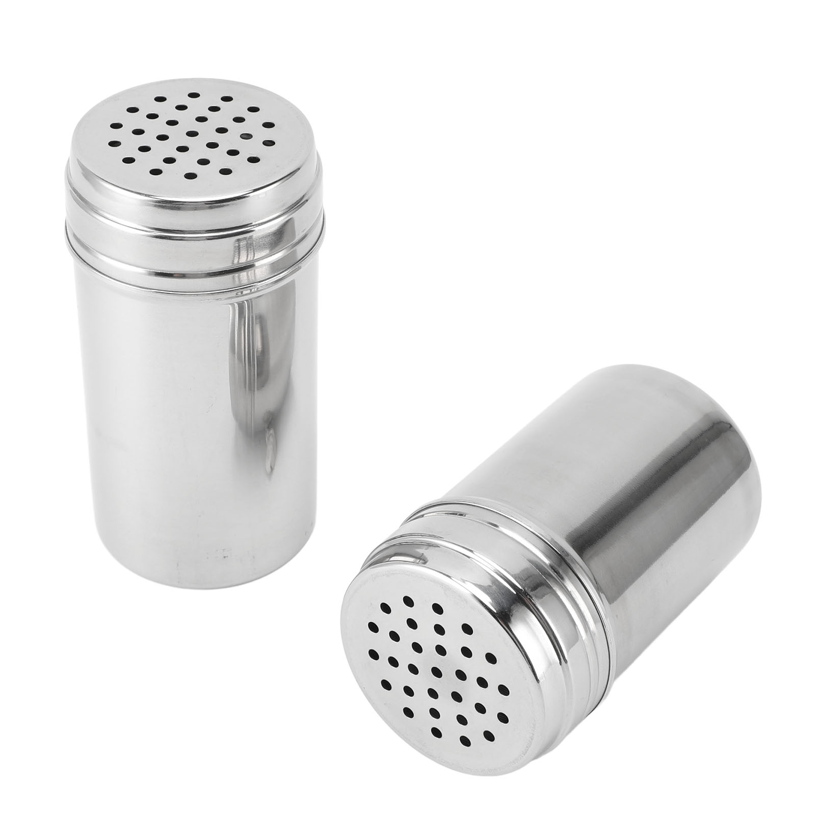 Set Aus 2 Drehbaren Behältern Aus Edelstahl 304 Für Gewürze, Zahnseide, Sieb, Pfeffer, Grillgewürz Und Andere Würzmittel