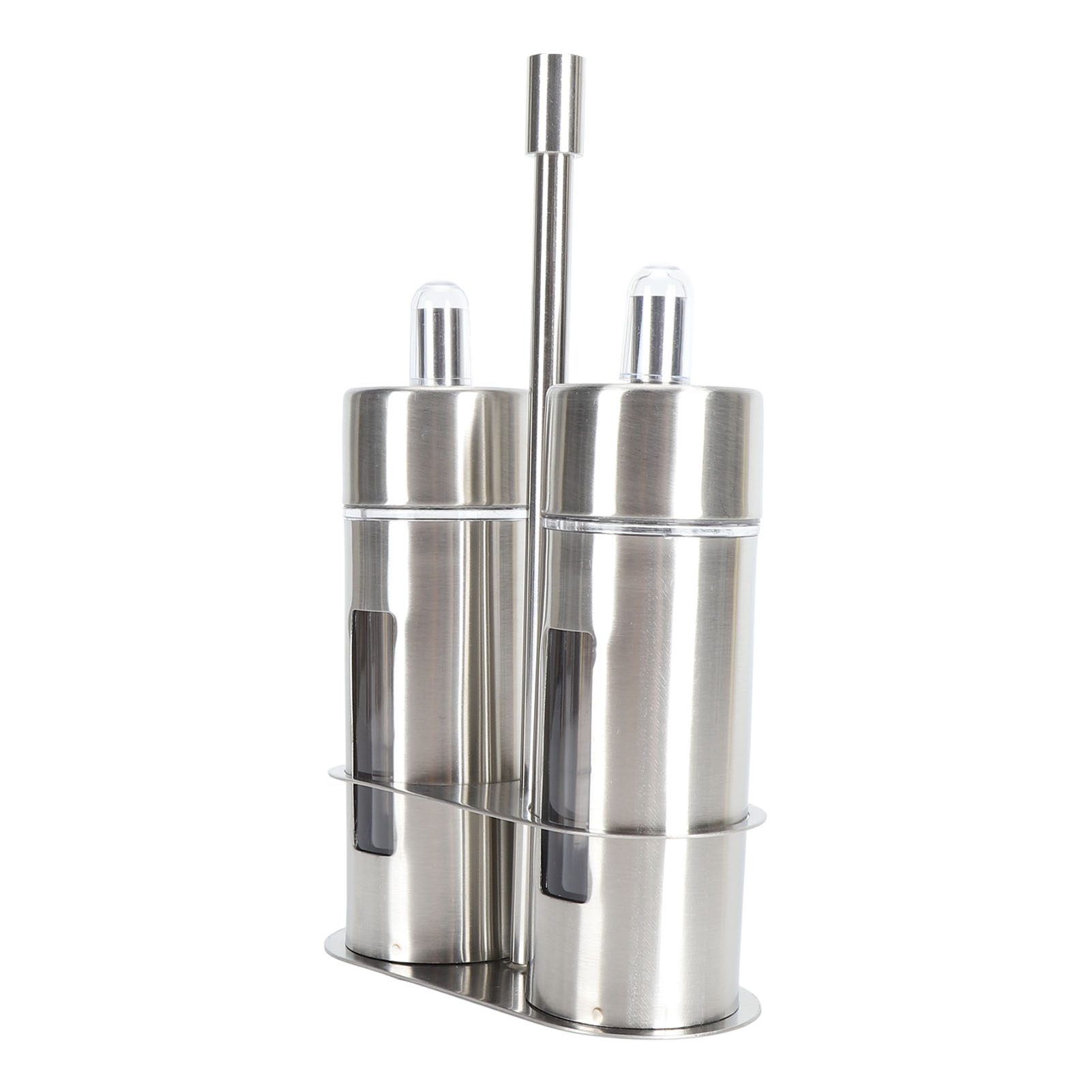 Öl- Und Saucenflasche Aus Edelstahl, Doppelausgießer, Miniaturflaschen-set Für Tischgewürze, 80 Ml