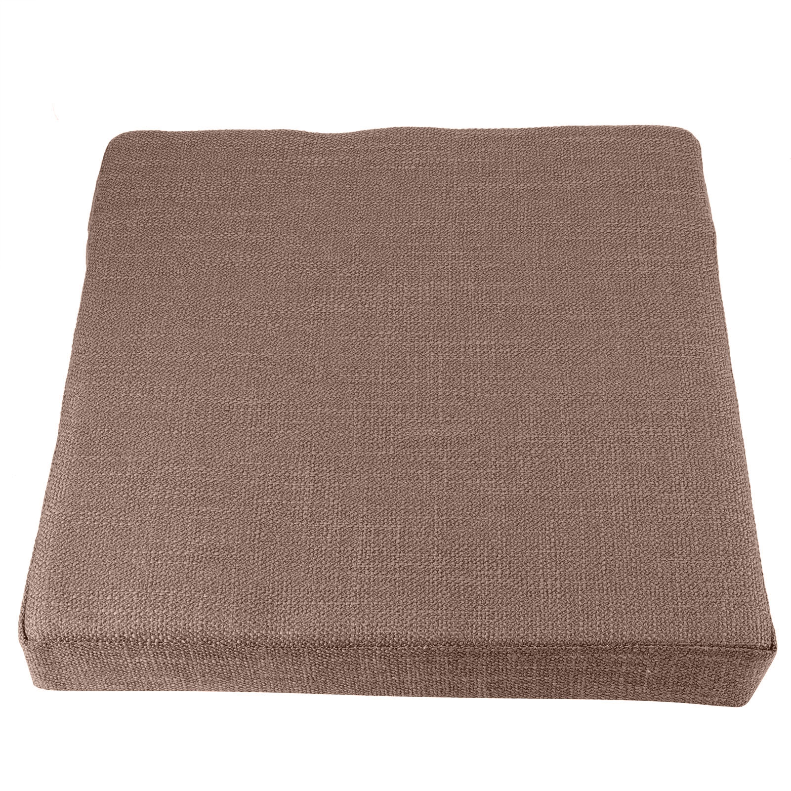 Quadratisches Sitzkissen Für Bodenstühle, Tatami-matten Oder Couchtische, Erhöhtes Kissen (übergröße) – Einzeln Verpackt Im Beutel – Leinen, Kaffeefarben, 40 × 40 × 6 Cm