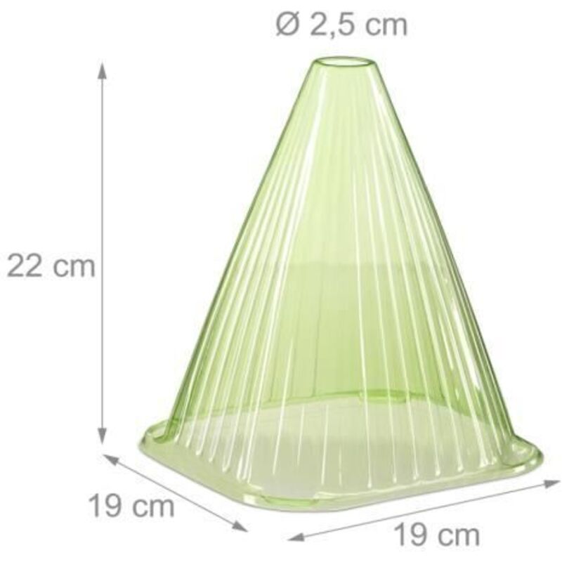 Set Mit 24 Grünen Pvc-anzuchtglocken, Pflanzenzubehör, Schutz Vor Schnecken Und Vögeln.