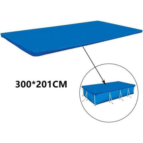 Schwimmbadabdeckung – Staubschutzhülle – 300 X 201 Cm – Wasserdicht – Gewebe – Blau