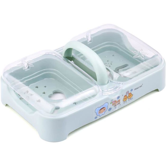 Multifunktionale Tragbare Pvc-seifendose Mit Deckel, Ideal Für Reisen, Wandern, Camping, Küche Oder Badezimmer – Blau