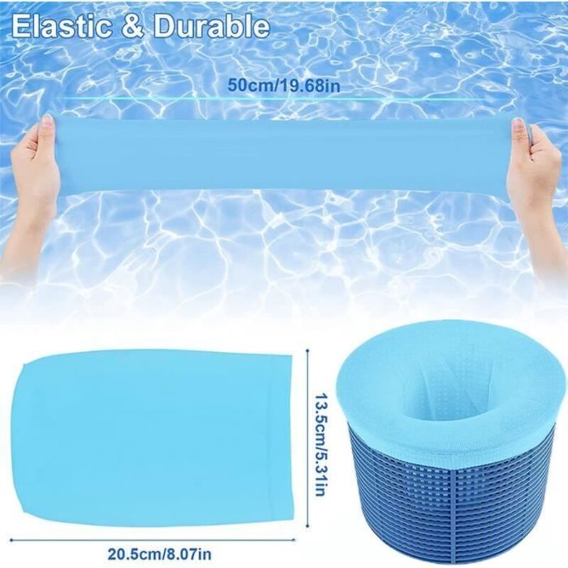 Skimmersocken Für Schwimmbecken – 10 Stück – Schutz Vor Schmutz – Blau