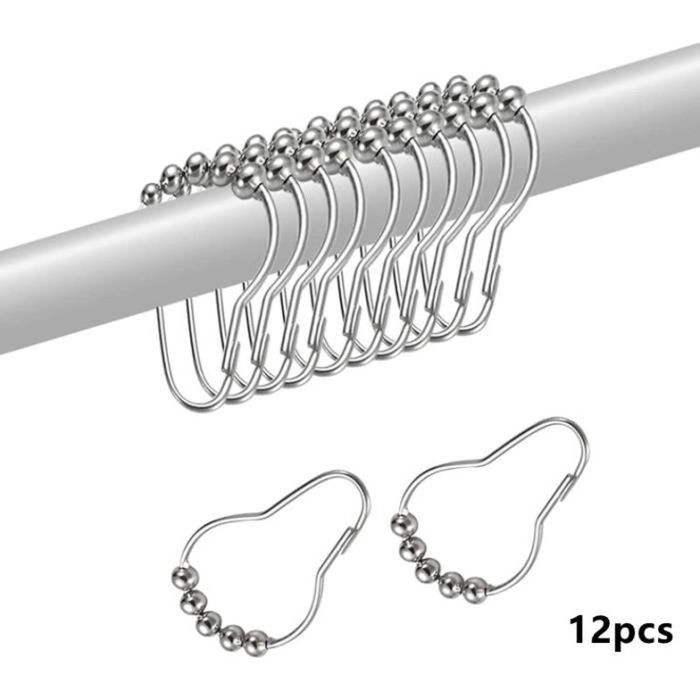 Ringe Für Vorhänge – Nicht Spezifiziert – 12er-set – Edelstahl – Silber – Gleitsystem