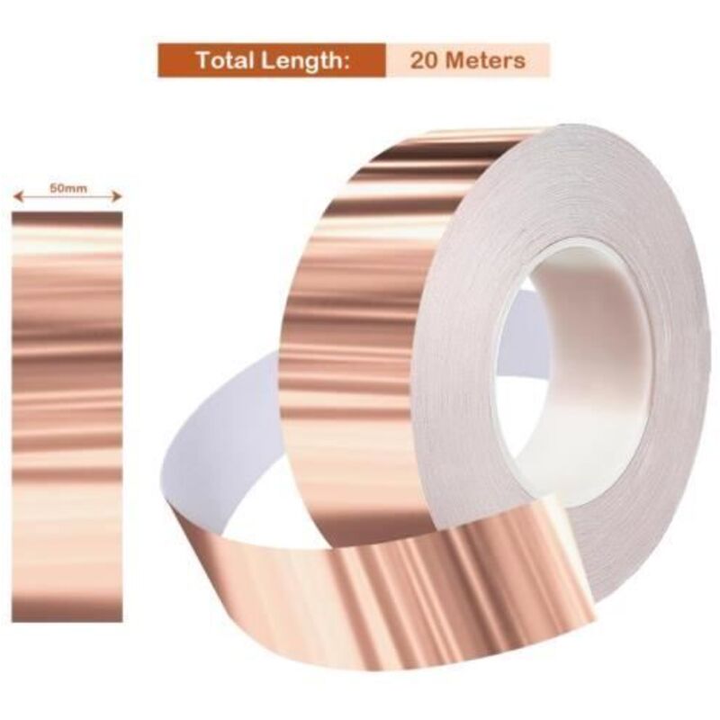 50 Mm X 20 M Kupfer-schneckenabwehrband, Effektiver Klebstoff Zum Schutz Vor Schnecken