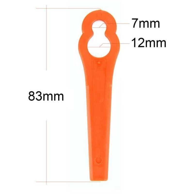50 Ersatzmesser Für Den Einhell Ge-ct 18 Li Akku-freischneider, Orange