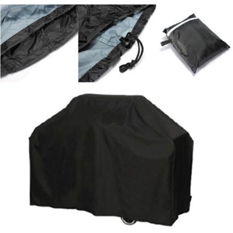 Schutzhülle Für Grill, Wasserdichte Gartenabdeckung, Schwarze Grillabdeckung Für Den Außenbereich (145 X 61 X 117 Cm)