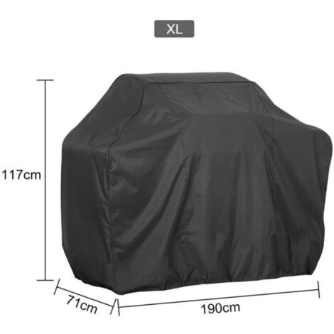 190x71x117cm - Schwarze Schutzhülle Für Grill, Wasserdicht, Staubdicht, Uv-beständig, Für Den Außenbereich.
