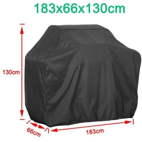 183 X 66 X 130 Cm – Schutzhülle Für Grill, Wasserdicht, Staubdicht, Robust, Für Den Außenbereich, Schwarz