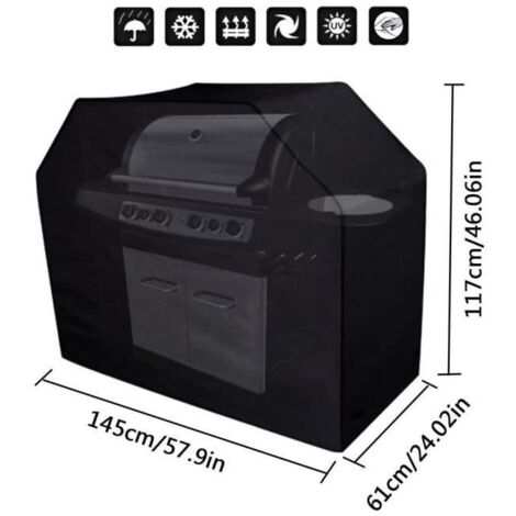 Schutzhülle Für Grill - Wasserdichte, Uv-beständige, Staubdichte Und Feuchtigkeitsbeständige Polyesterplane (145 X 61 X 117 Cm)