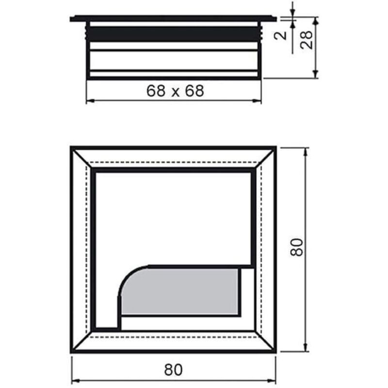 Kabelmanagement-abdeckung Aus Aluminium – 80 X 80 Mm – Schwarz – 4er-pack – Für Die Montage In Tischplatten