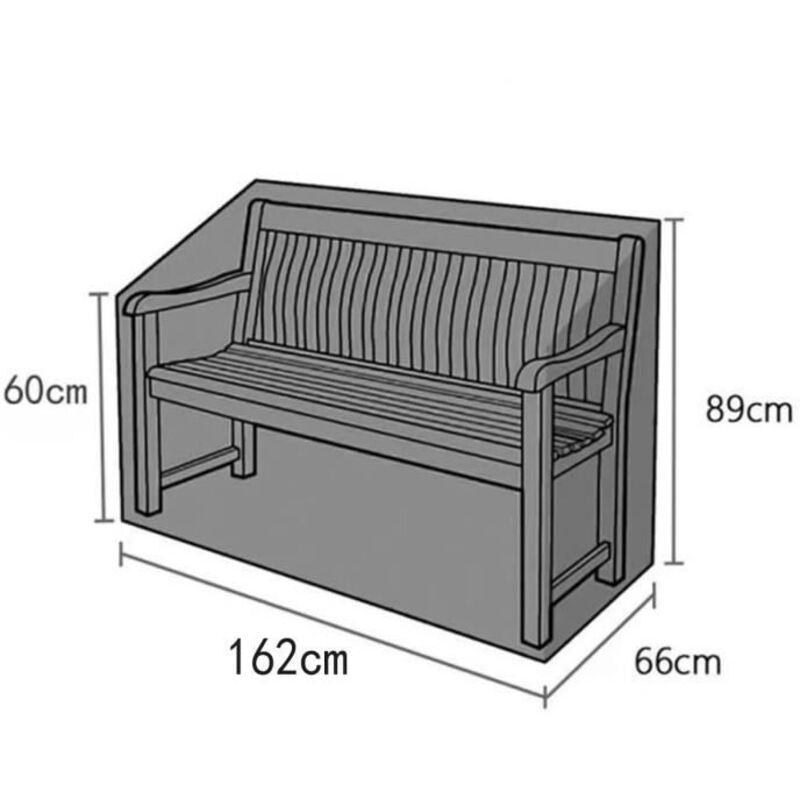Schutzhülle Für 3-sitzer-gartensofa – Schwarz – Wasserdicht Und Winddicht