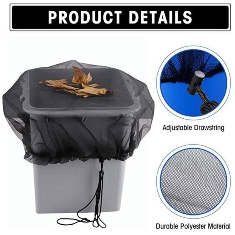 Schutznetz Für Regenwassertank - Folaya - Ø 120 Cm - Schwarz - Beschriftete Packung