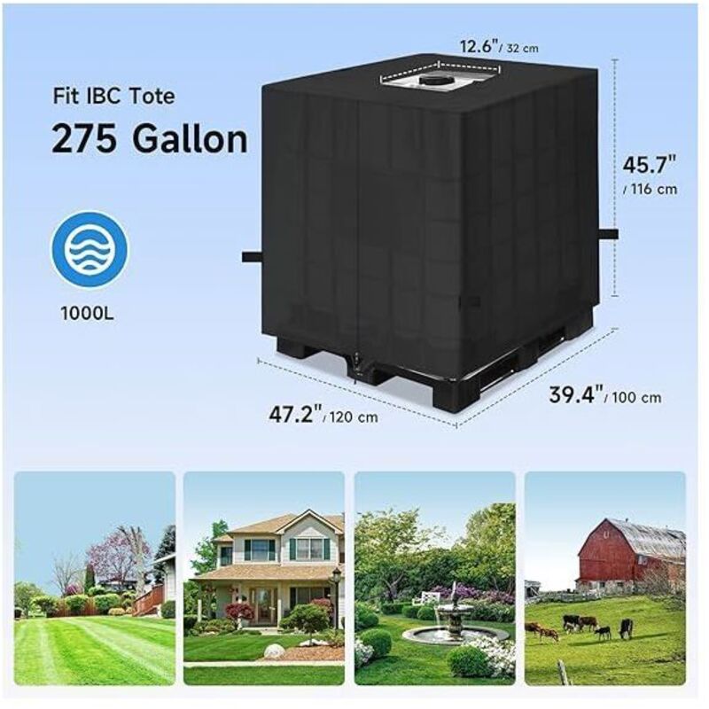 Schutzhülle Für 1000-liter-ibc-container Aus 420d Oxford-gewebe – Wasserdicht, Strapazierfähig, Staubdicht Und Uv-beständig