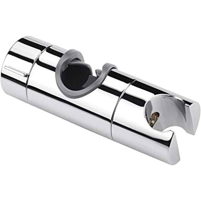 1-teilige Duschhalterung, Universell Silberfarben, Kompatibel Mit Stangen Von 18 Bis 25 Mm Durchmesser, Aus Robustem Abs-kunststoff.