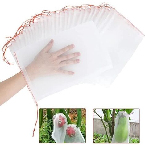 100 Stück Nylon-schutznetze Für Obst, Gartensäcke Für Weintrauben – 20 X 30 Cm
