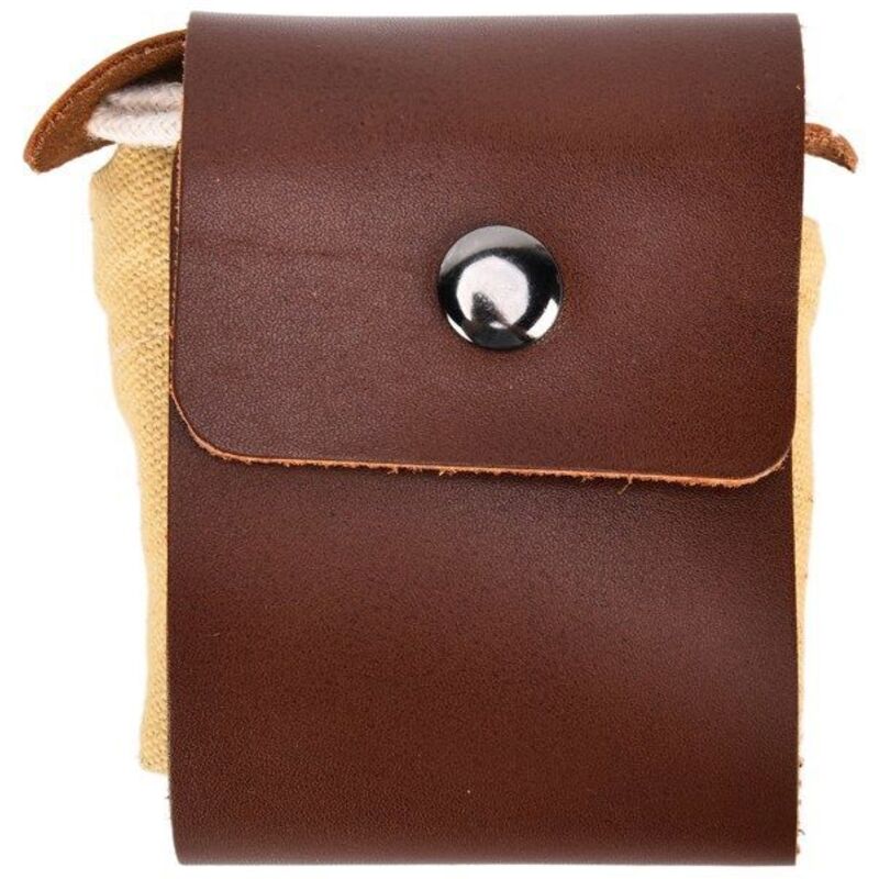Einkaufstasche Aus Canvas Und Leder Mit Gürtel Fürs Camping, Farbe Khaki.