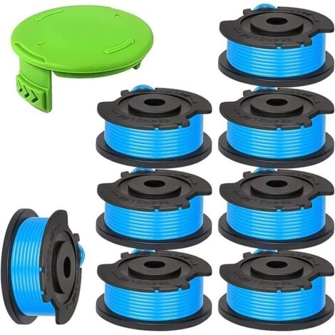 Packung Mit 8 Spulen Trimmerfaden 29252 Und 29092 Für Greenworks Freischneider - Durchmesser 0,2 Cm Mit Kappen.