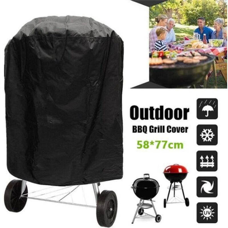 Wasserdichte Schutzhülle Für Runden Grill, Staub- Und Regendicht, Abmessungen 58x77cm.