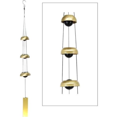 Feng-shui-windspiel – 3 Kupferglocken – Retro-stil – Gartendekoration – Glücksbringer