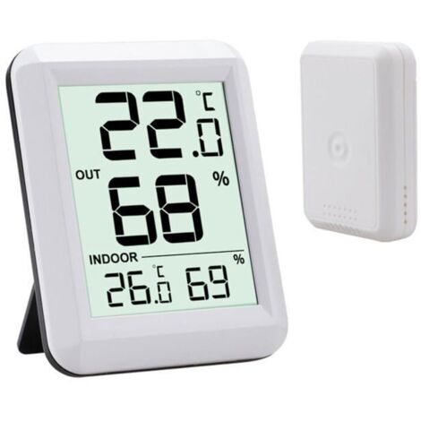Kabelloses Innen- Und Außenthermometer, Lcd-display-hygrometer, ℃/℉-umschaltung