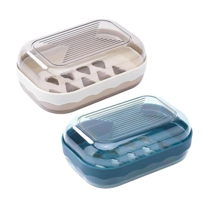 2-teilige Reise-seifendose, Tragbar Mit Wasserdichtem Deckel, Für Zuhause Und Bad