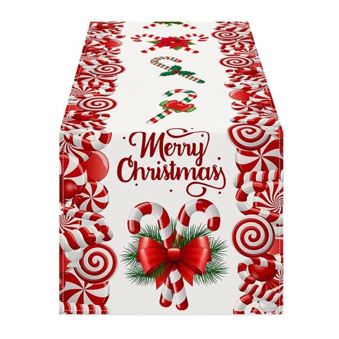 Dekorative Zuckerstangen-tischdecke Für Weihnachten, Ideal Für Zuhause, Wohnungen Und Restaurants.