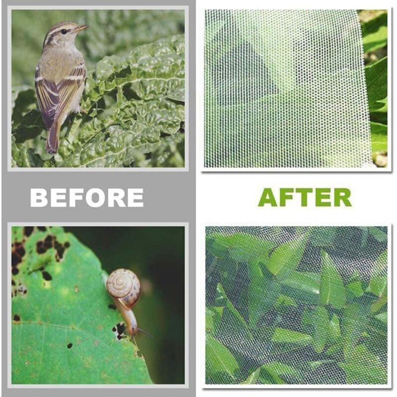 Insektenschutznetz, 2,5 X 10 M, Maschengewebe Für Garten, Gemüsebeet Und Gemüse