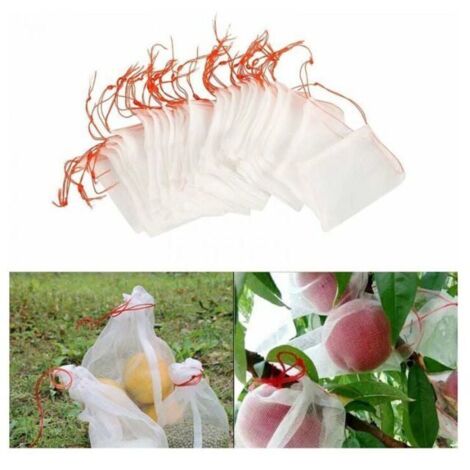 100er-packung Insektennetze Aus Nylon Für Den Garten, Wiederverwendbarer Schutz Für Obst Und Pflanzen Mit Etikett
