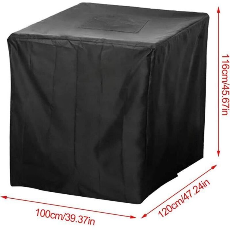Regenwasserauffangplane Für 1000-liter-ibc-container, Schutzhülle Für Den Tank, Abmessungen 120 X 100 X 116 Cm