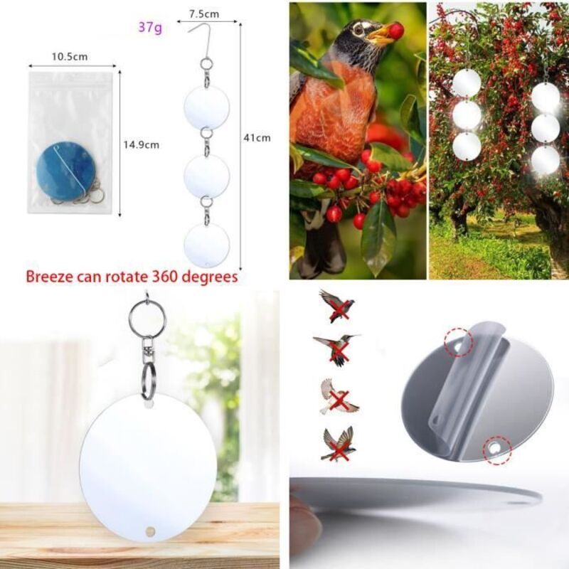 Vogelabwehrmittel, Vogelscheuchenscheiben, Vogelscheuchen Gegen Vögel, Hängende Vogelscheuchen, Schutz Für Obstbäume, Gegen Krähen