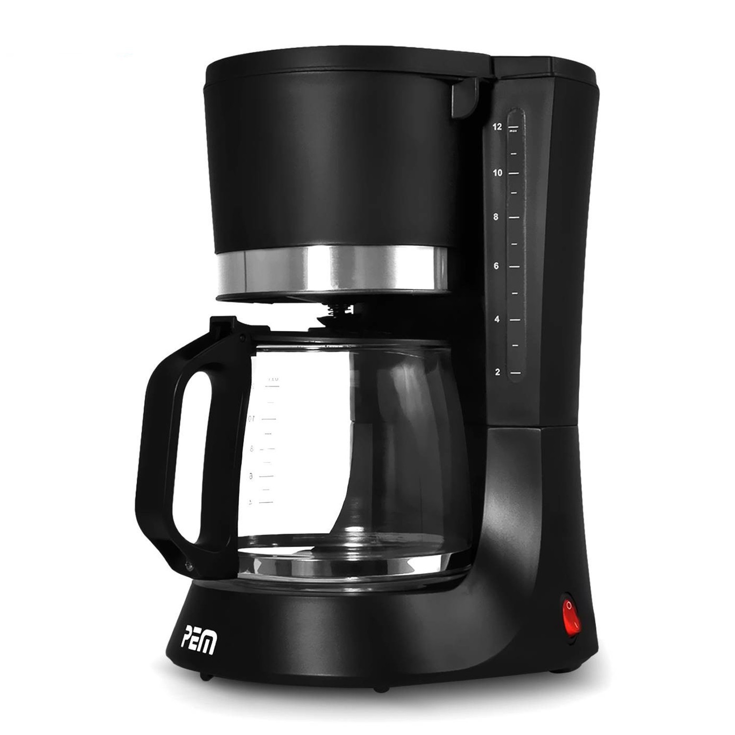 Kaffee Schwarz / Inox 680w - 1.2l / 10 Cups - Anti Überhitzung - Pem Cm-171